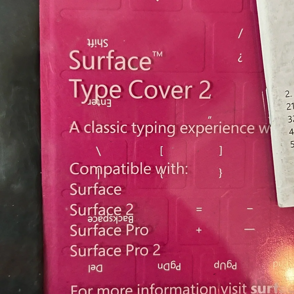 Microsoft Surface RT / 2 / Pro 1 / Pro 2 Type Cover 2 Keyboard 1561 | Pink